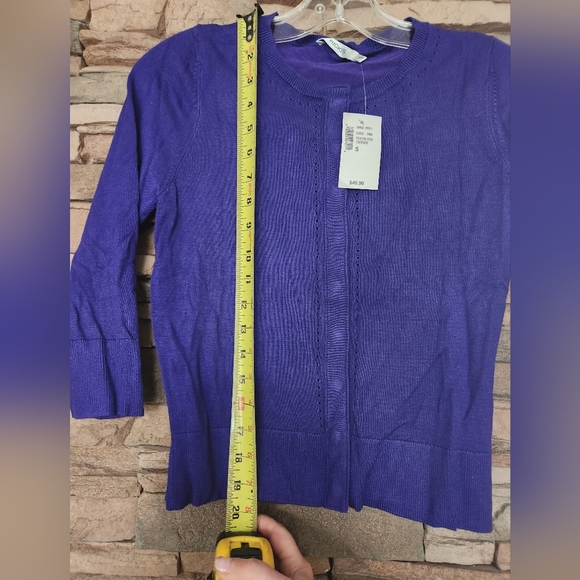 Light Weight 3/4 Purple Cardi - Picture 3 of 8